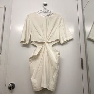 & other stories white cut out mini dress. Size 10.